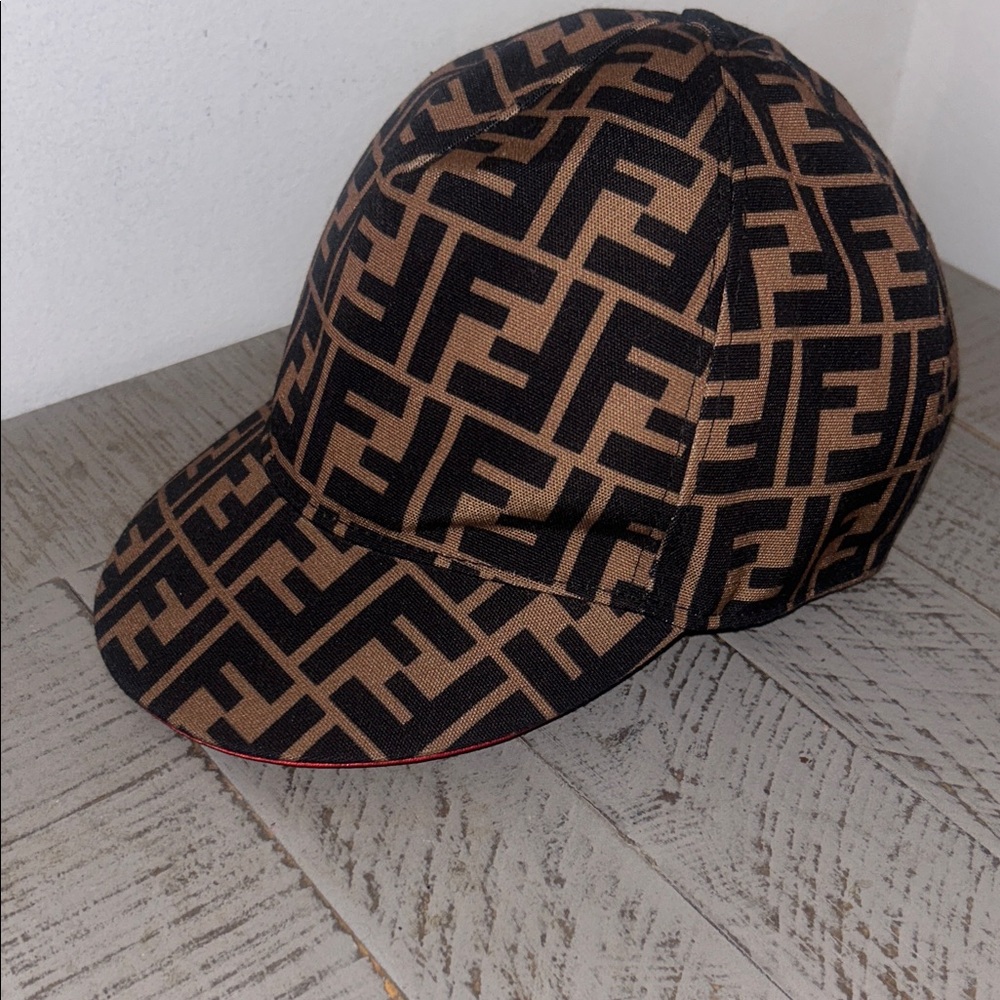 Fendi Brown & Black Logo Baseball Cap